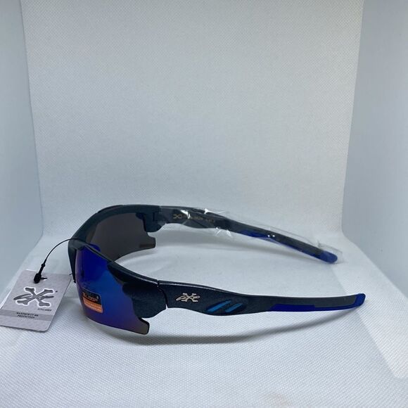 X-Loop Wrap Colored Mirrored Lens Sunglasses - Picture 3 of 3